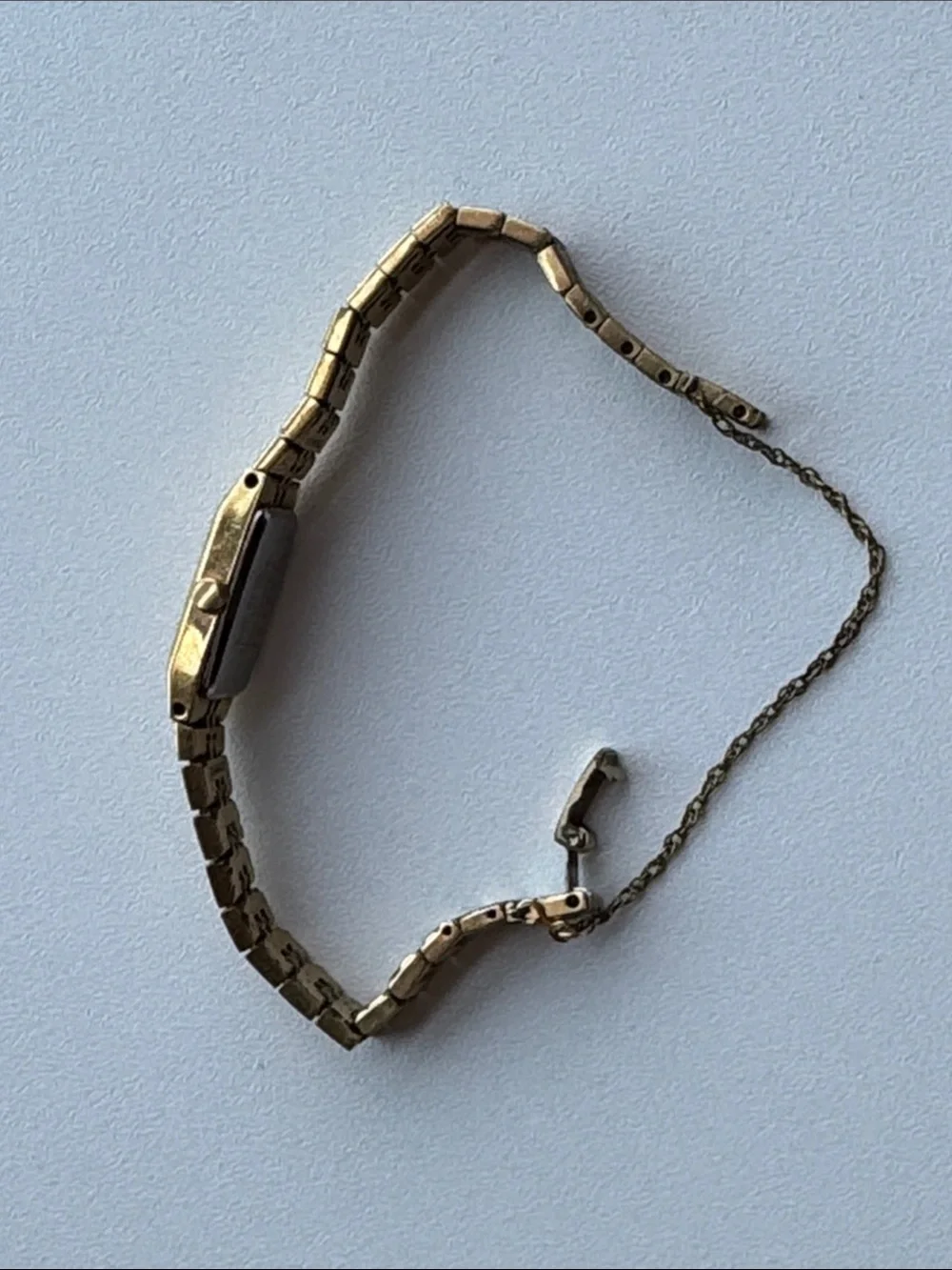 Seiko Gold-Tone Rectangular Bracelet Watch Needs Battery
